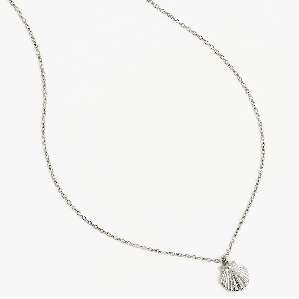 By Charlotte By the Shore Shell Necklace, Silver