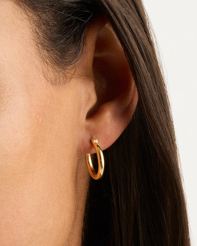 By Charlotte Sunrise Small Hoops, Gold