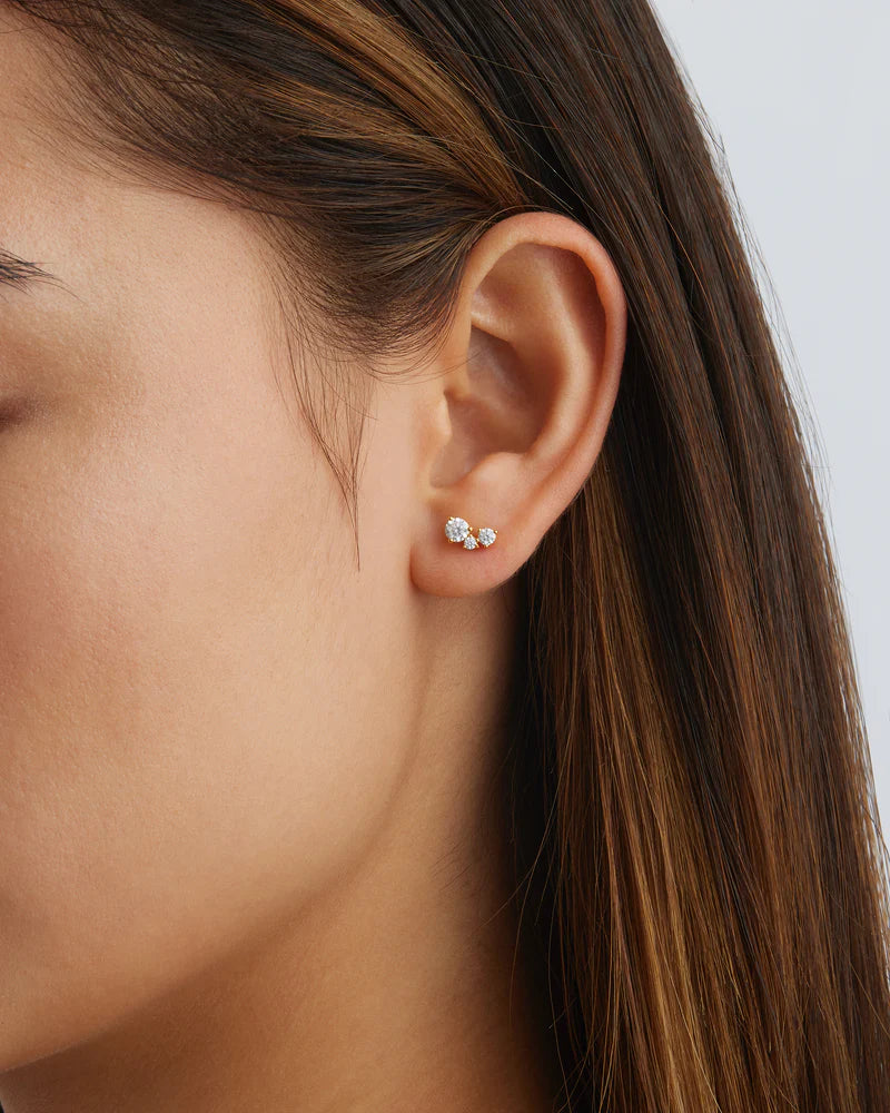 By Charlotte Whispers of Love Stud Earrings, Gold