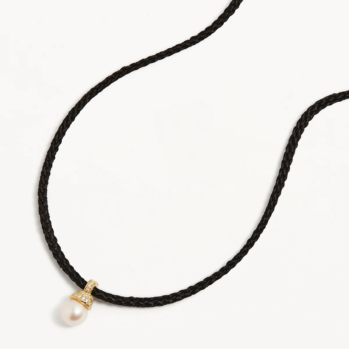 By Charlotte Whispers of Tranquillity Pearl Cord Choker, Gold