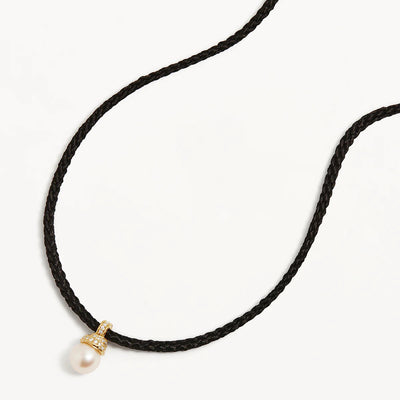 By Charlotte Whispers of Tranquillity Pearl Cord Choker, Gold
