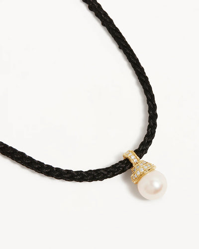 By Charlotte Whispers of Tranquillity Pearl Cord Choker, Gold