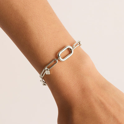 By Charlotte With Love Annex Link Bracelet Silver
