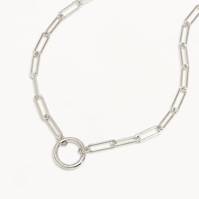 By Charlotte 18" With Love Annex Link Necklace, Silver