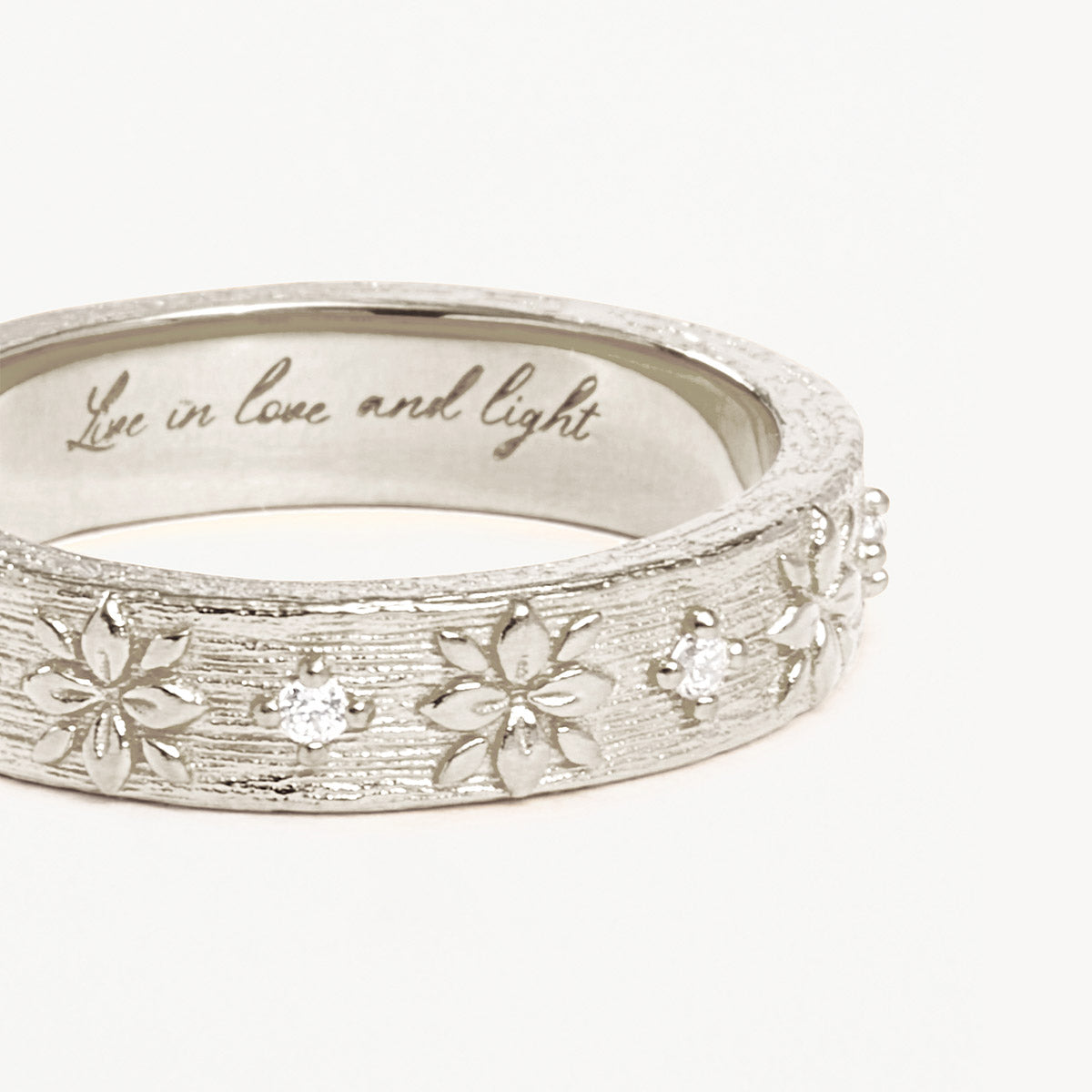 By Charlotte Live in Grace Ring, Silver