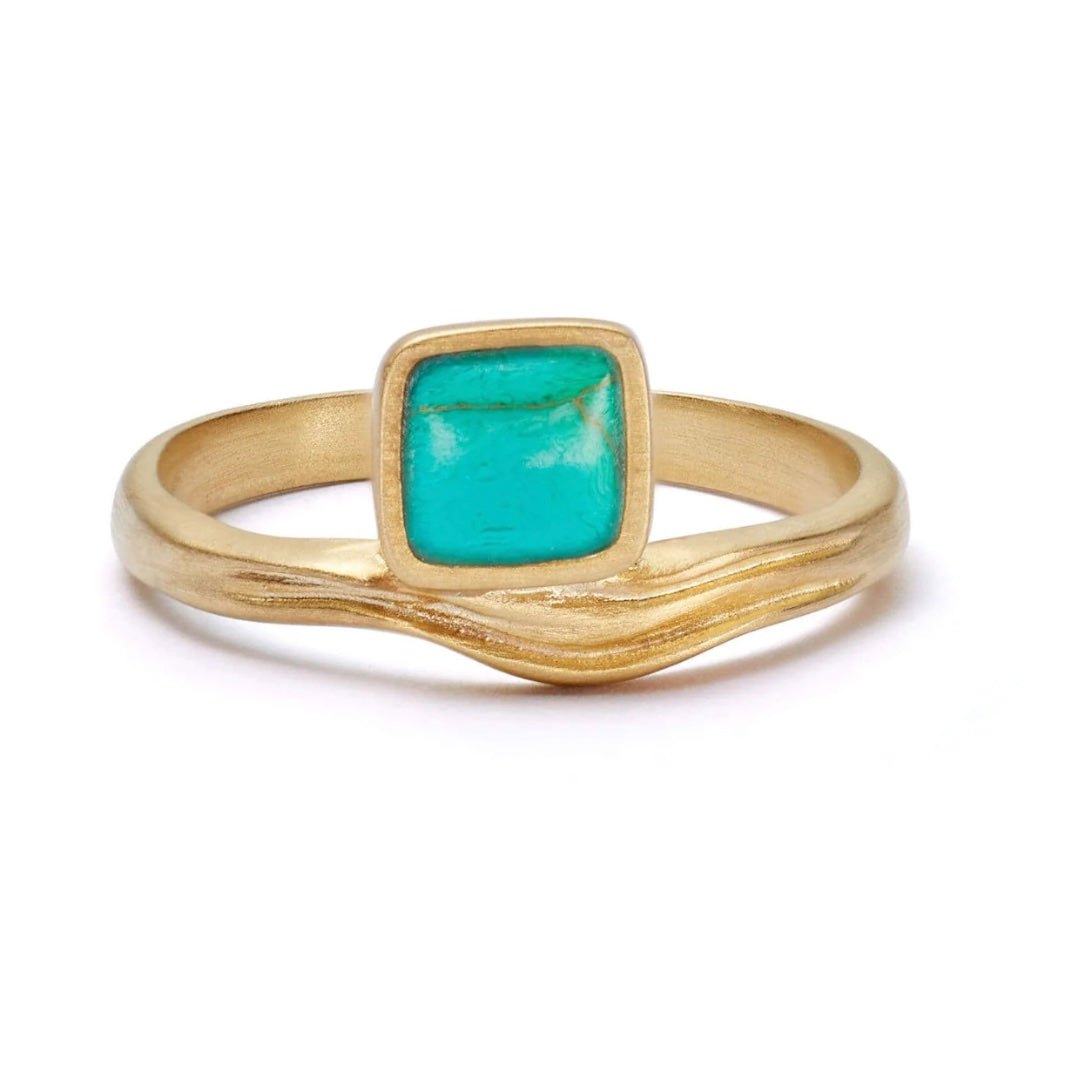 Daisy London Turquoise Wave Ring, Gold