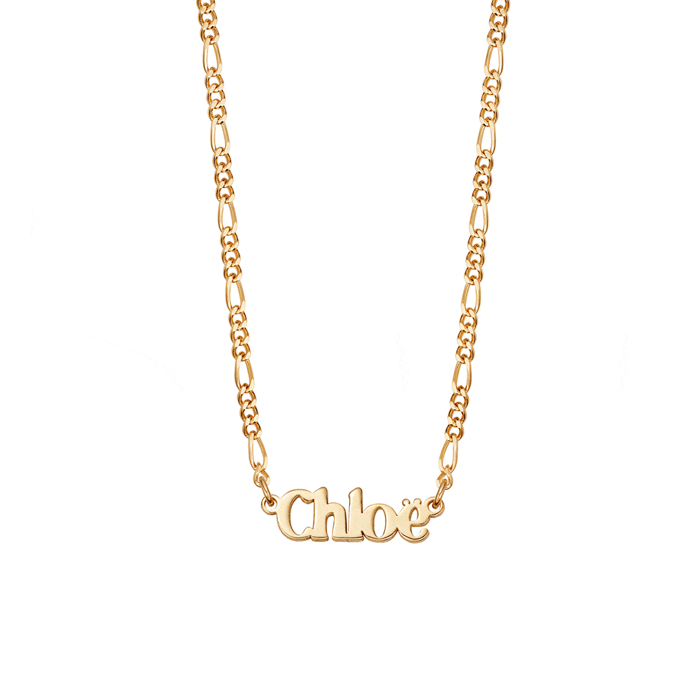Daisy Personalised Name Necklace, Gold