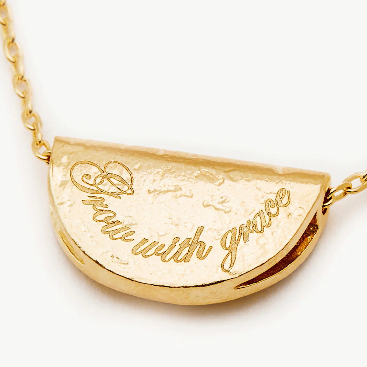 By Charlotte Lotus Birthstone Necklace (December), Gold