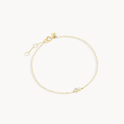 By Charlotte 14k Gold April Topaz Birthstone Bracelet