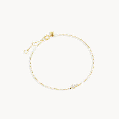 By Charlotte 14k Gold June Pearl Birthstone Bracelet