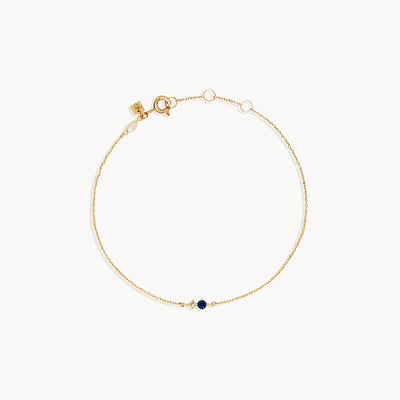 By Charlotte 14k Gold September Sapphire Birthstone Bracelet