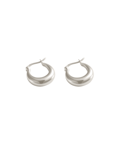 Kirstin Ash Glow Hoops Small, Silver