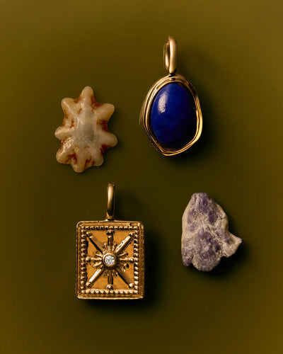Kirstin Ash Luminous Lapis Charm, 9k Gold