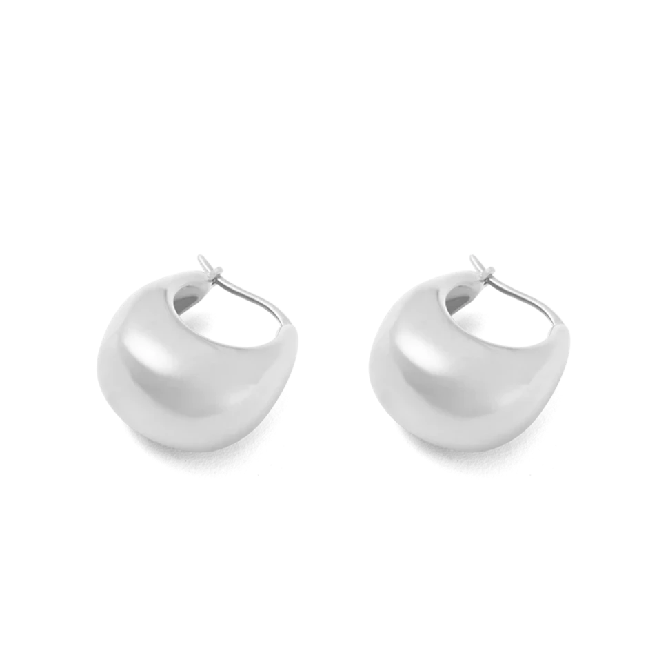 Kirstin Ash Tresor Hoops Medium, Silver