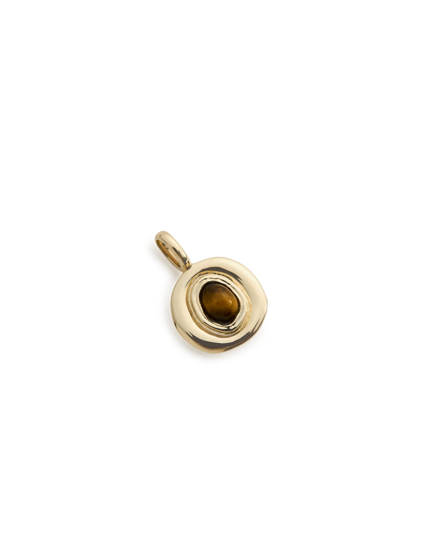 Kirstin Ash Voyager Tigers Eye Charm, 9k Gold