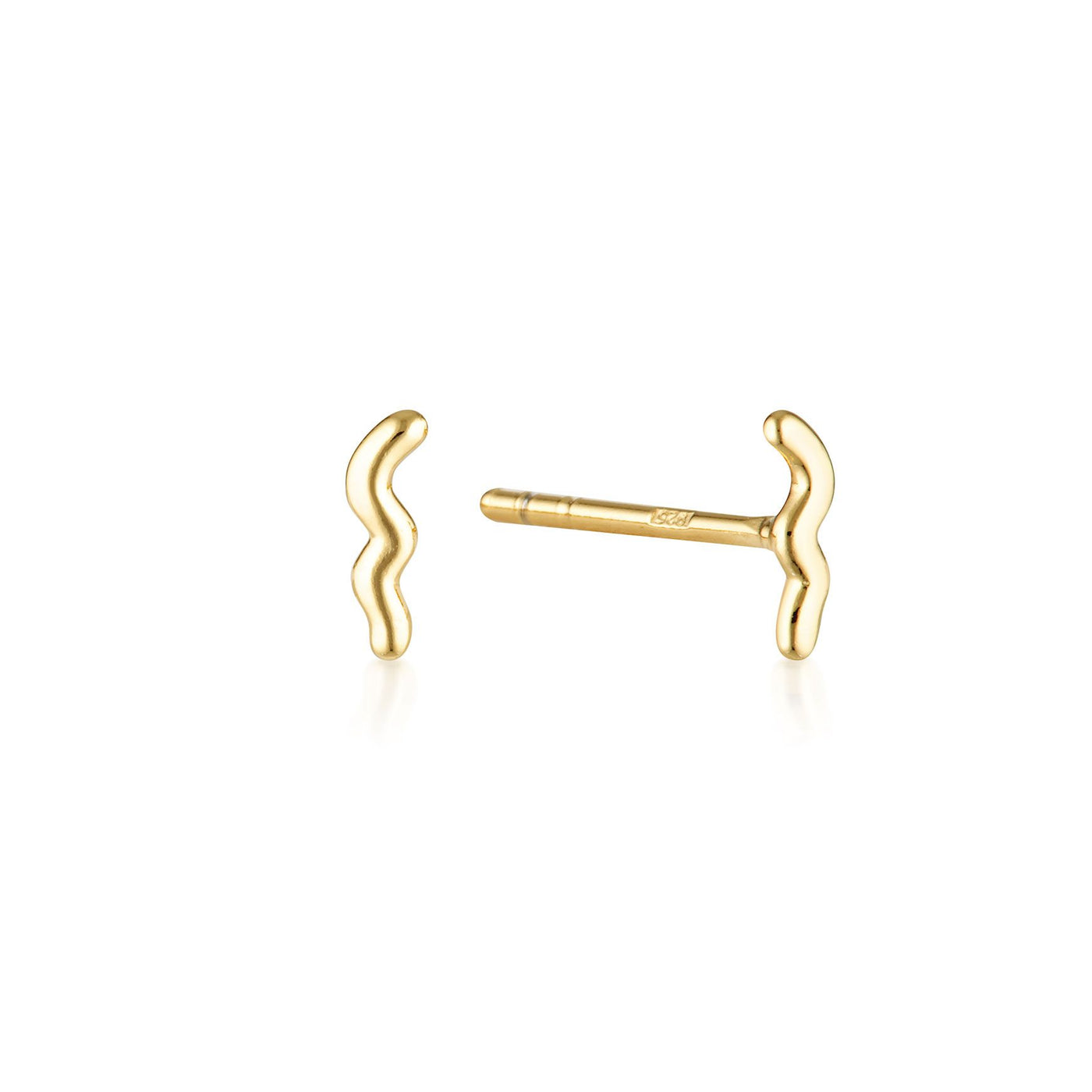 Linda Tahija Wave Stud Earrings, Gold