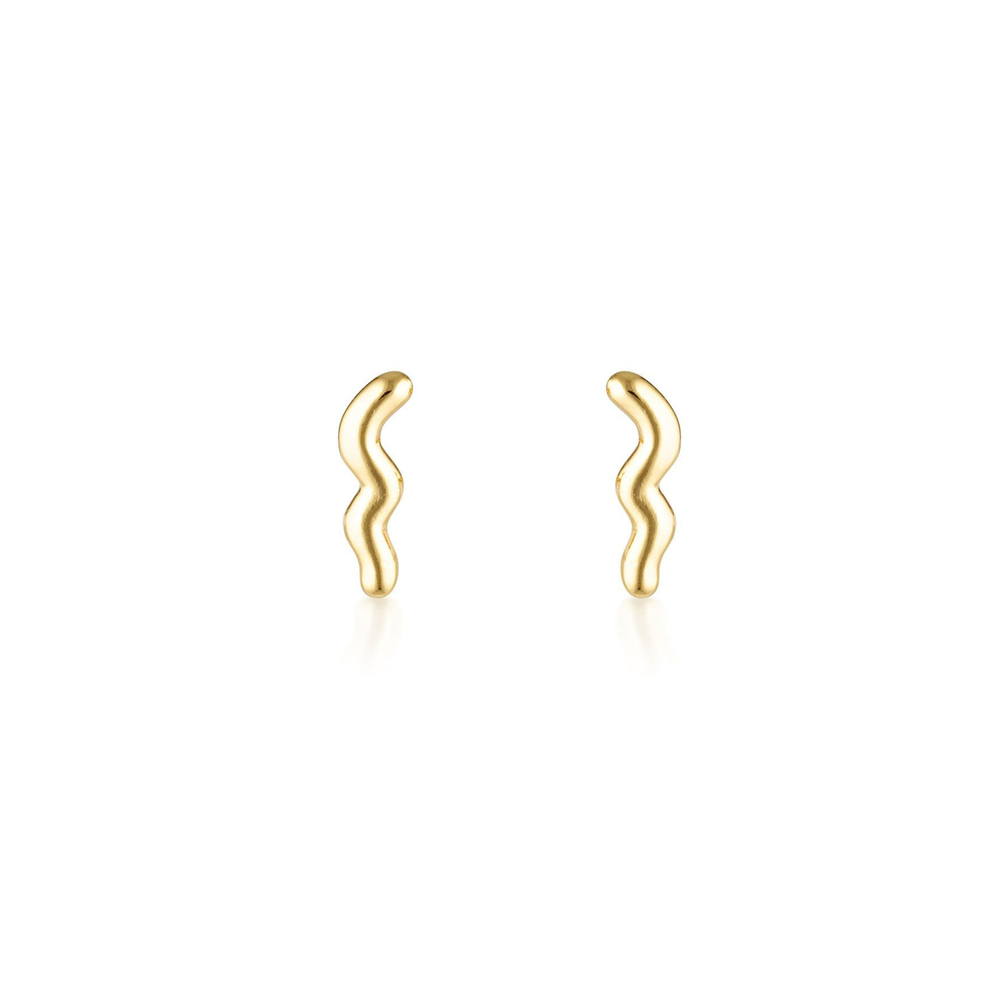 Linda Tahija Wave Stud Earrings, Gold