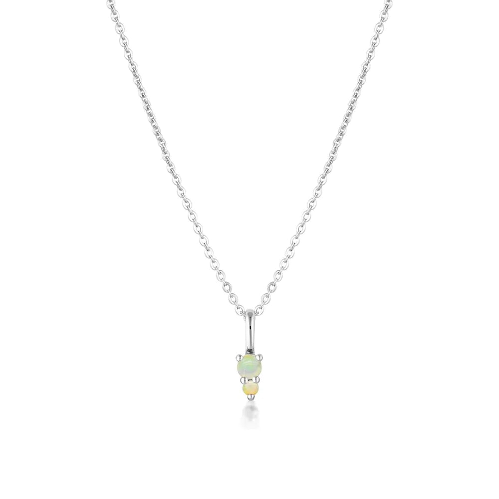 Linda Tahija Binary Gemstone Necklace, Opal, Gold or Silver