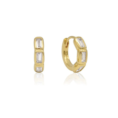 Linda Tahija Calibri Huggie Earrings, Gold