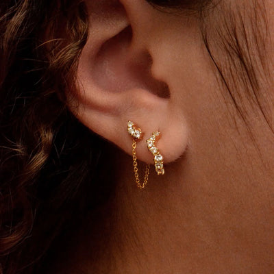 Linda Tahija Ebb Huggie Earrings