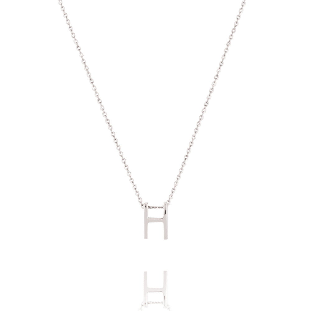 Linda Tahija Letter Necklace, Silver (A-Z)