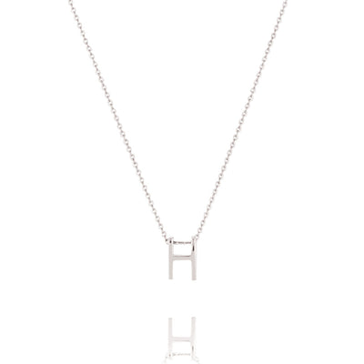 Linda Tahija Letter Necklace, Silver (A-Z)