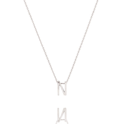 Linda Tahija Letter Necklace, Silver (A-Z)