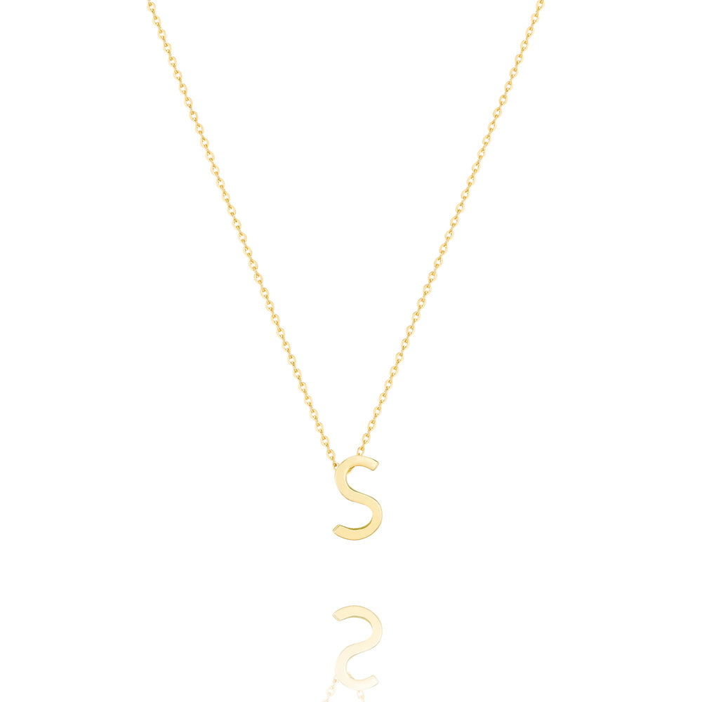 Linda Tahija Letter Necklace, Silver (A-Z)