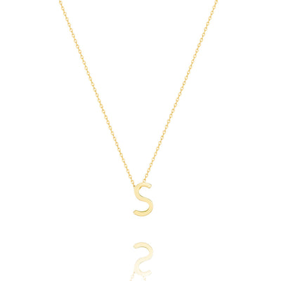 Linda Tahija Letter Necklace, Silver (A-Z)