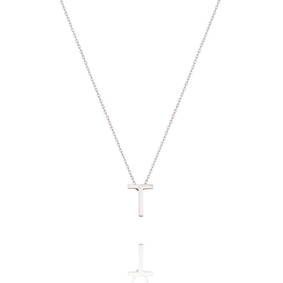 Linda Tahija Letter Necklace, Silver (A-Z)