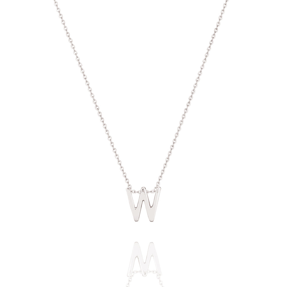 Linda Tahija Letter Necklace, Silver (A-Z)
