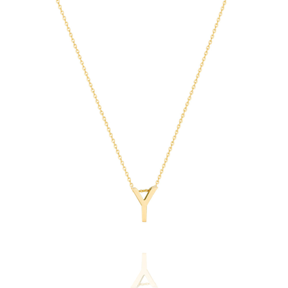 Linda Tahija Letter Necklace, Silver (A-Z)