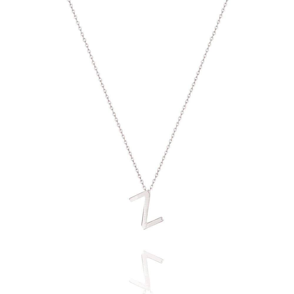 Linda Tahija Letter Necklace, Silver (A-Z)