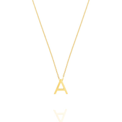 Linda Tahija Letter Necklace, Silver (A-Z)