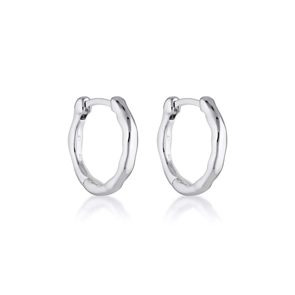 Linda Tahija Relic Hoop Earrings, Gold or Silver