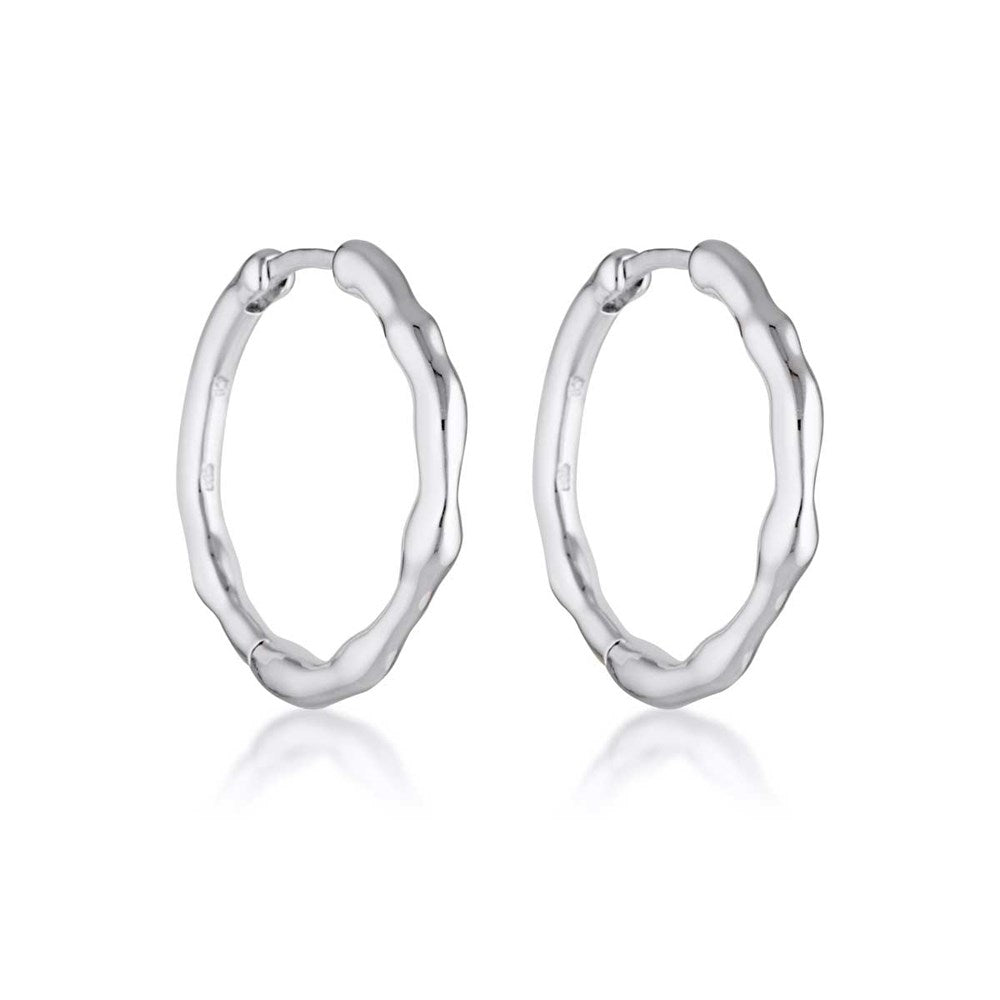 Linda Tahija Relic Max Hoop Earrings, Gold or Silver