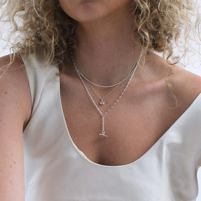 Linda Tahija Requisite T-Bar Necklace, Silver