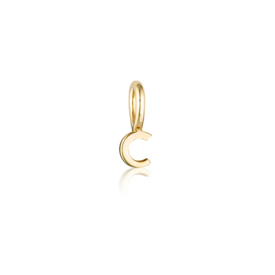 Linda Tahija 9k Gold Tiny Letter Charm