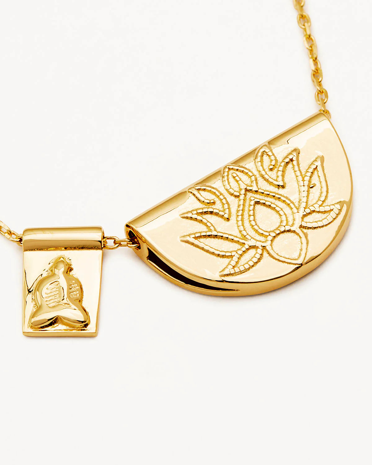 By Charlotte Lotus and Little Buddha Necklace, Gold