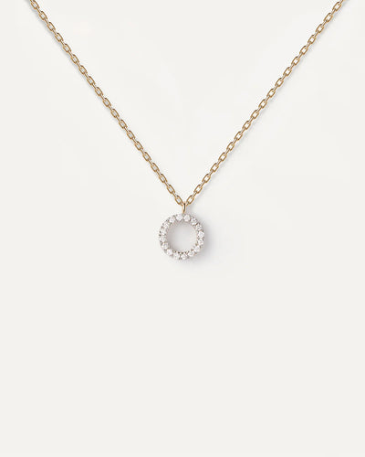 PD Paola Fine 18k Gold Diamond Circle Necklace