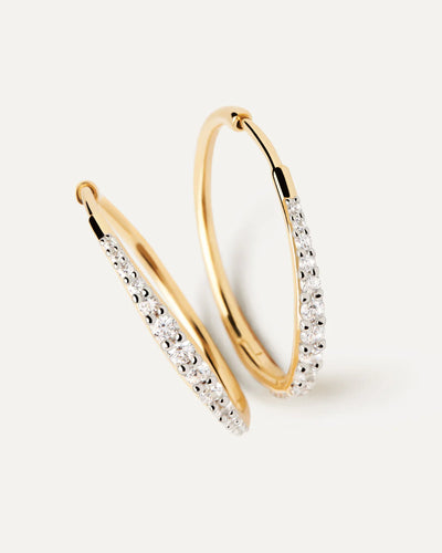PD Paola Fine 18k Gold Diamond Estella Hoops