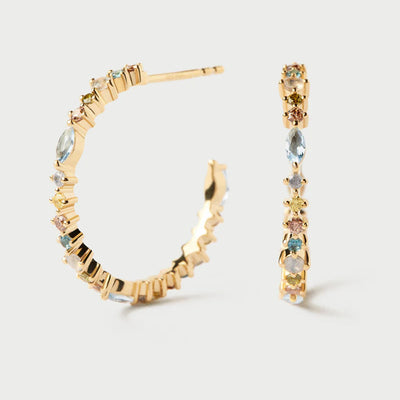 PD Paola Lotus Hoop Earrings, Gold