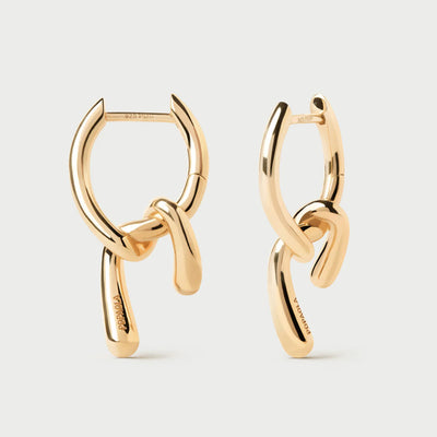 PD Paola Mini Twist Hoops, Gold