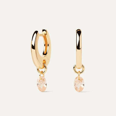 PD Paola Peach Lily Hoop Earrings, Gold