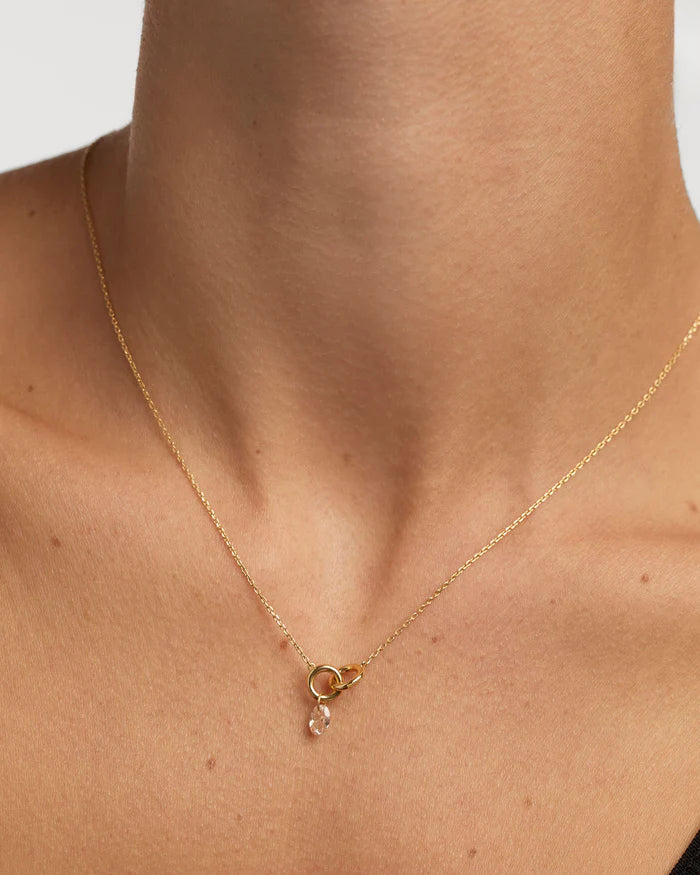 PD Paola Peach Lily Necklace, Gold