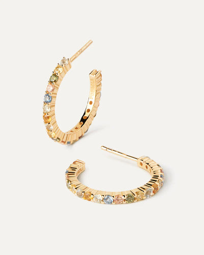 PD Paola Rainbow Hoop Earrings, Gold