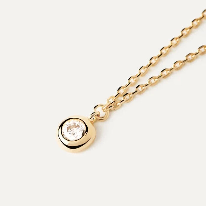PD Paola Sand Solitary Necklace, Gold