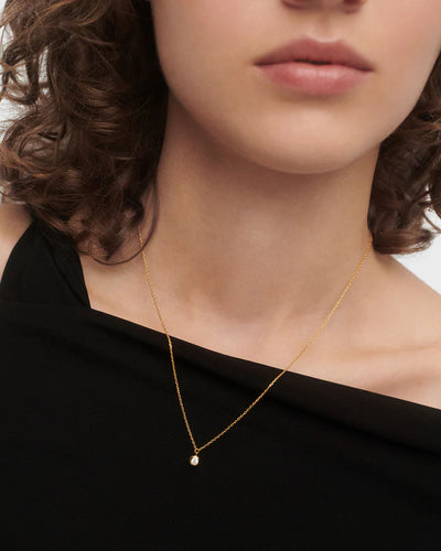 PD Paola Sand Solitary Necklace, Gold