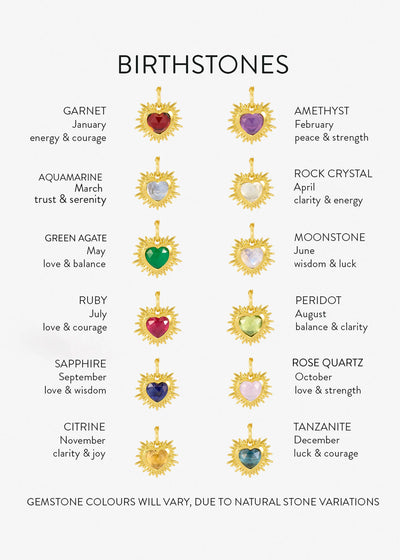 Rachel Jackson Electric Love April Birthstone Heart Necklace, Gold
