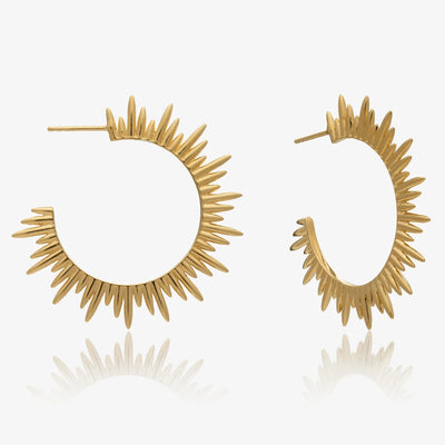 Rachel Jackson Electric Goddess Statement Hoop Earrings, Gold